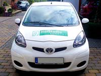 Beklebung eines Toyota Aygos: Ansicht von vorne