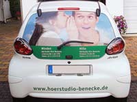 Beklebung Heck Toyota Aygos fertig