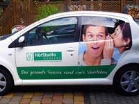 Beklebung eines Toyota Aygos links fertig