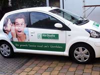 Beklebung eines Toyota Aygos: Ansicht von rechts