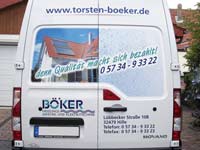 Beklebung eines Movano Transporters Heckansicht