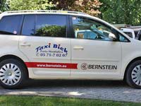 Taxibeklebung Seitenansicht