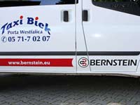 Taxibeklebung Seitenansicht - Detail